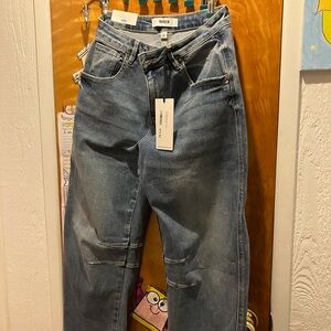 Mica Blue Denim Barrel Jeans